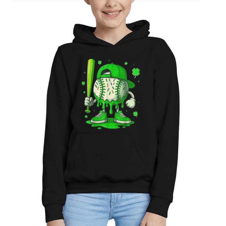Baseball Drip Icecream Apparel Youth Boy St Patricks Day Graphic Youth Hoodie