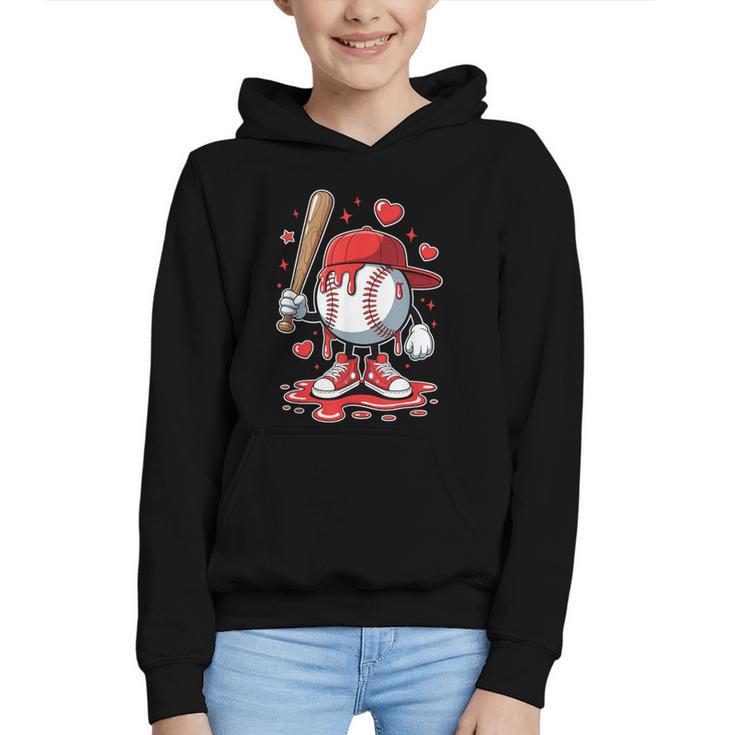 Baseball Drip Icecream Apparel Youth Boy Valentine Graphic Youth Hoodie