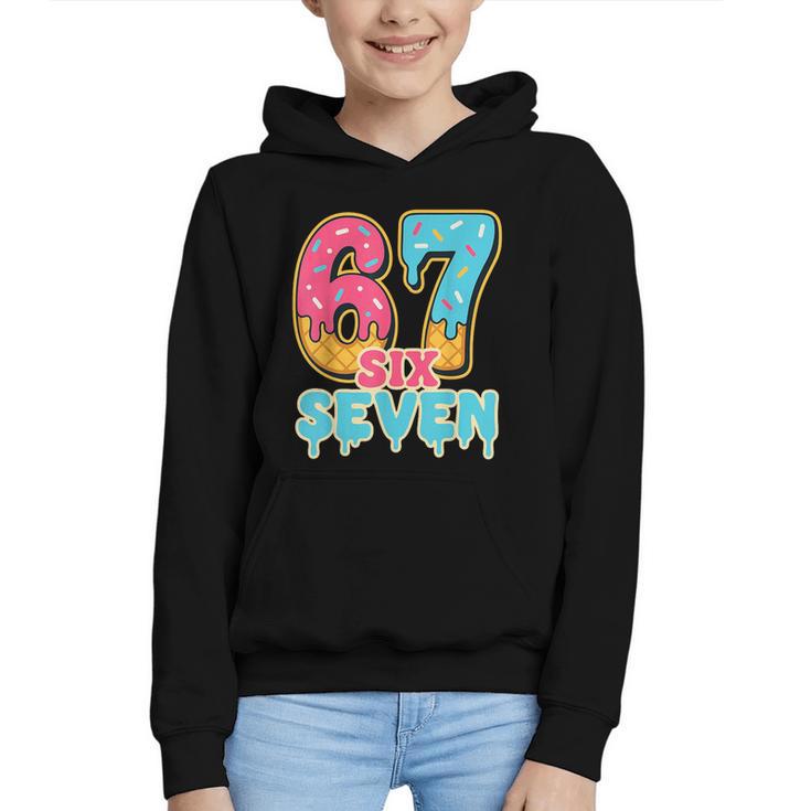 Baseball Drip Number 67 Player Trendy 6 7 Meme Graphic Youth Hoodie