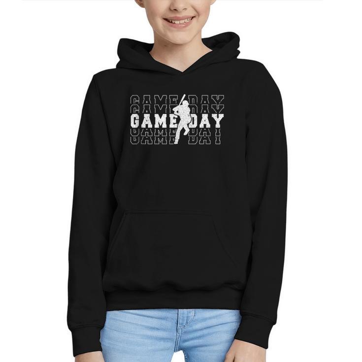 Baseball Game Day Team Sport Player Coach Batter Family Fans Graphic Youth Hoodie