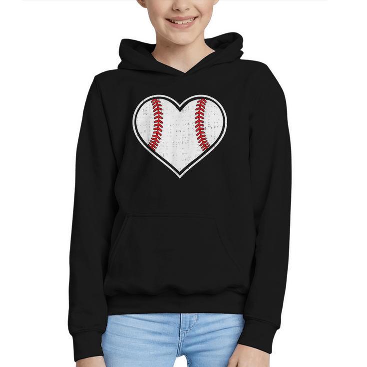 Baseball Heart Love Sport Valentines Day Men Women Boys Kids Graphic Youth Hoodie