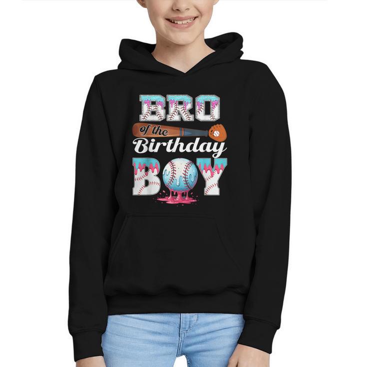 Baseball Ice Cream Drip Bro Of The Birthday Boy Graphic Youth Hoodie