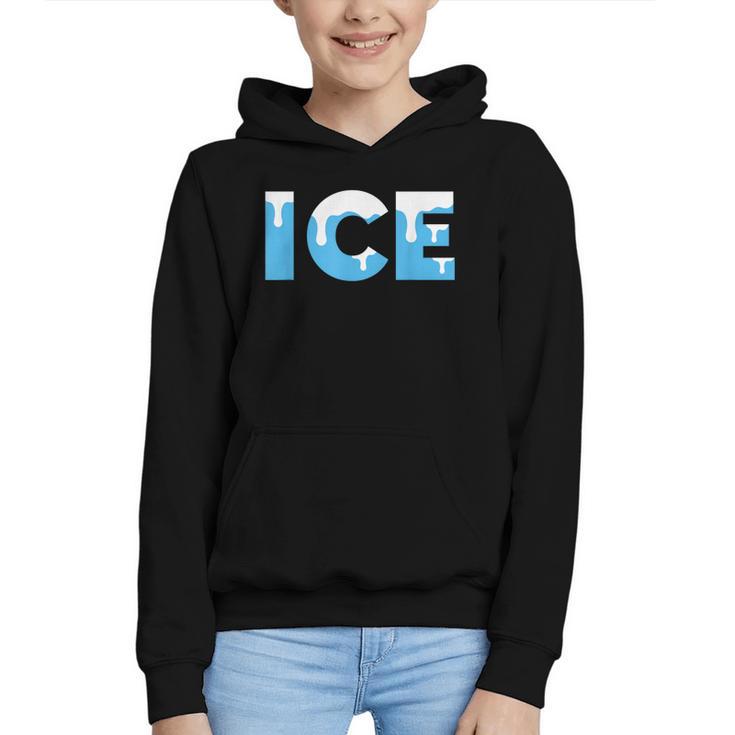 Baseball ICE Ice Cream Drip Baseball Drip Baseball Graphic Youth Hoodie