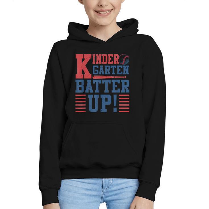 Baseball Kindergarten Back To School Kindergarten Batter Up Graphic Youth Hoodie