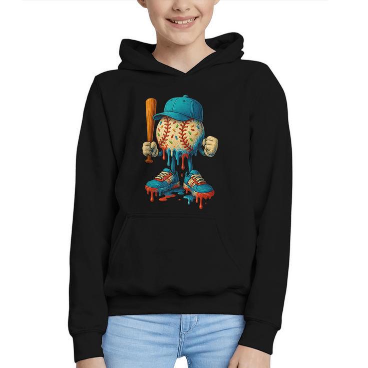 Baseball Lifestyle Youth Baseball Drip Icecream Graphic Youth Hoodie