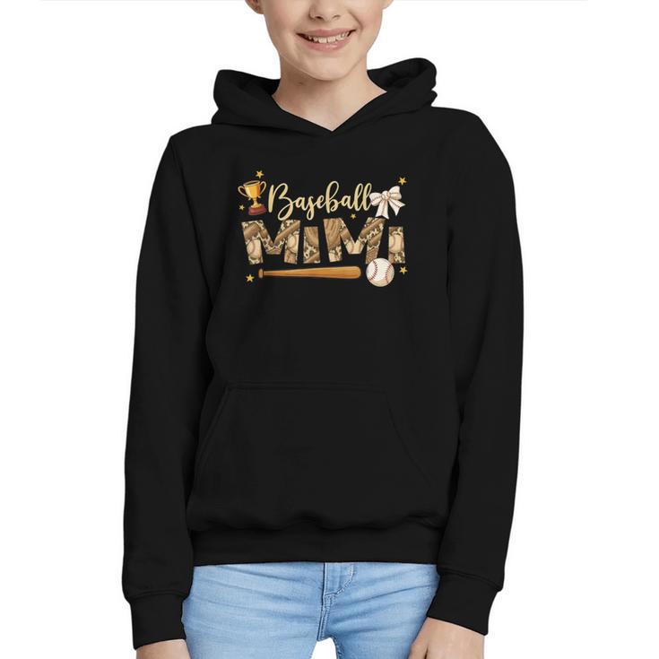 Baseball Mimi Vintage Baseball Lover Graphic Youth Hoodie
