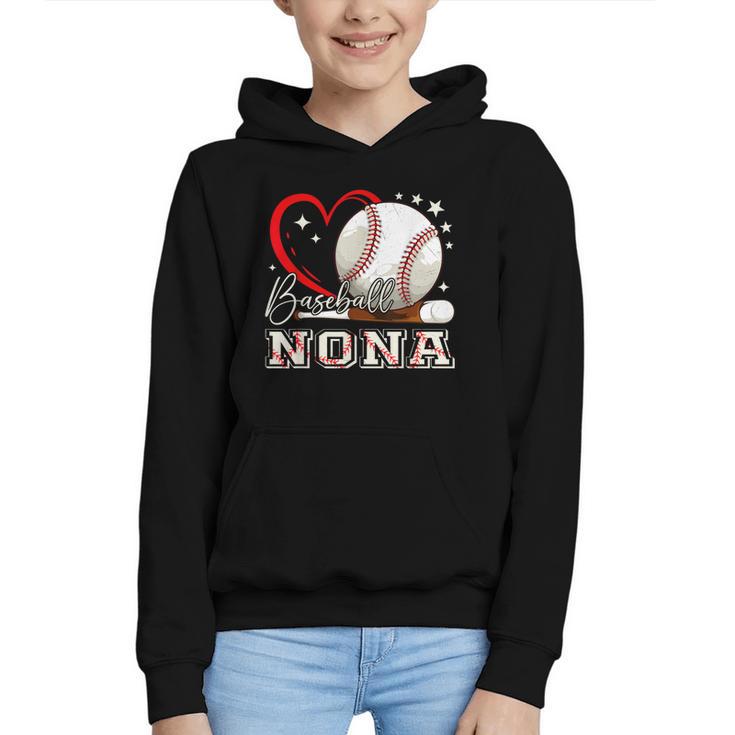Baseball Nona Family Matching Cute Baseball Lover Graphic Youth Hoodie