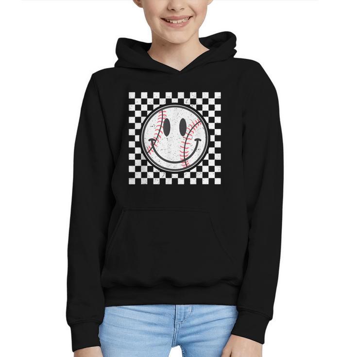 Baseball Season Happy Game Day Trendy Sports Vintage Graphic Youth Hoodie