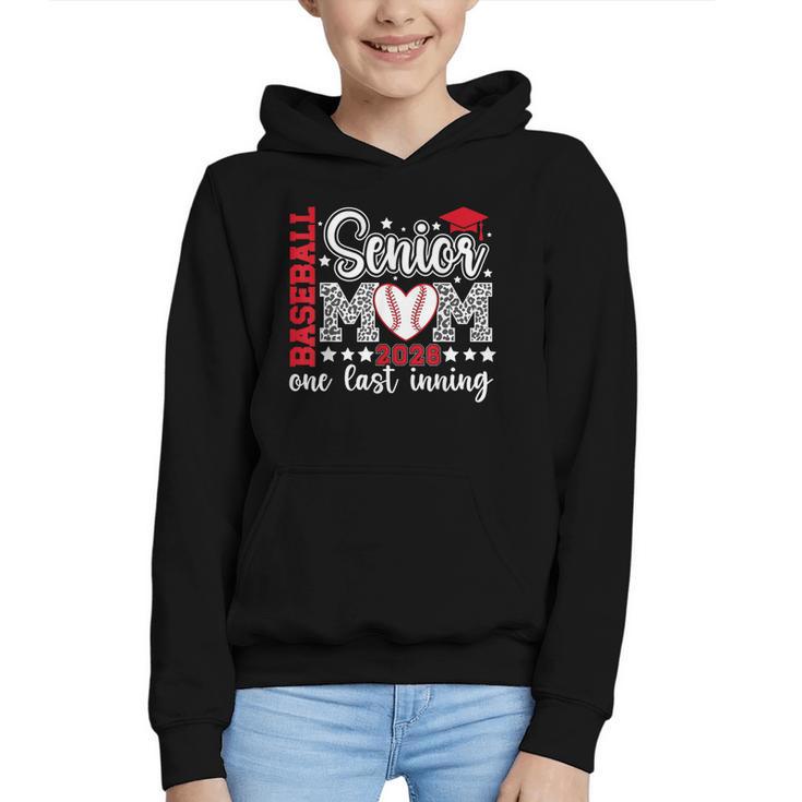 Baseball Senior Mom 2026 Last Inning Baseball Senior Mama Graphic Youth Hoodie
