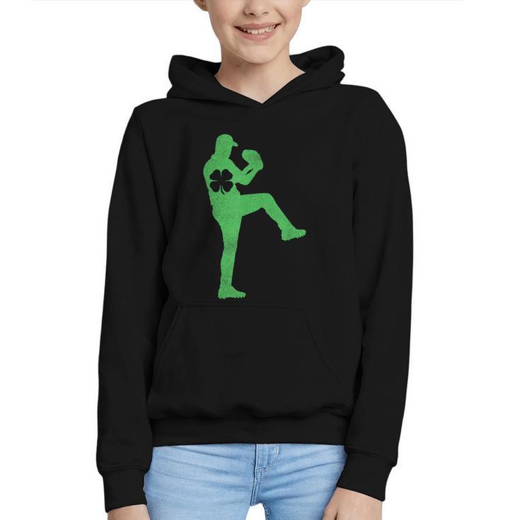 Baseball Shamrock St Patrick's Day Saint Paddy's Graphic Youth Hoodie