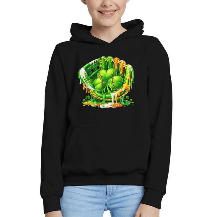Baseball St Patricks Day Carnival Party Ice Cream Drip Boys Graphic Youth Hoodie