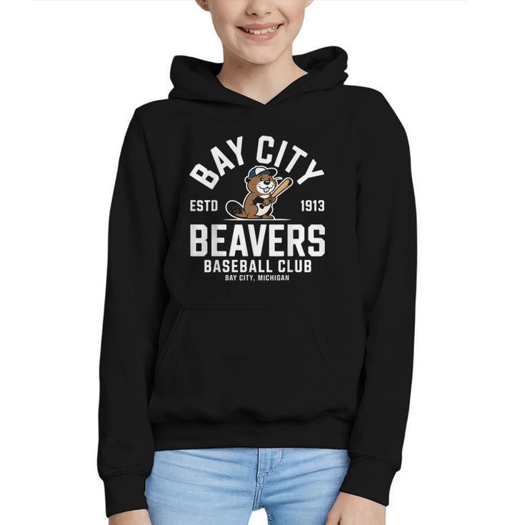 Bay City Beavers Baseball Club Estd 1913 Graphic Youth Hoodie