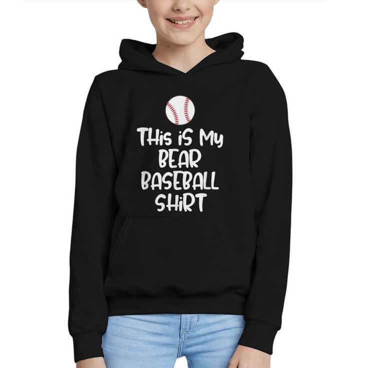 Bear Baseball Shirt For Players Fans And Moms Graphic Youth Hoodie
