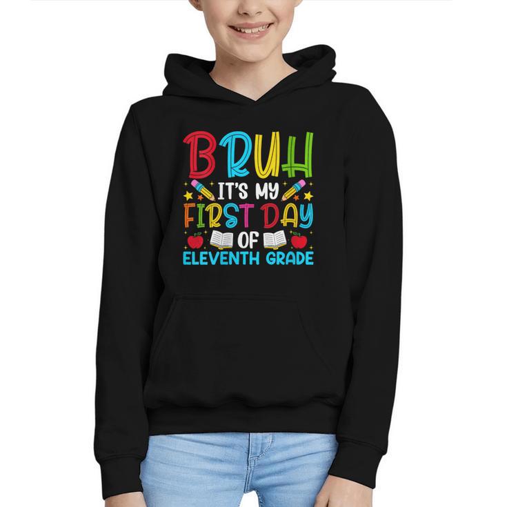 Bruh It's My First Day Of Junior Back To School Graphic Youth Hoodie
