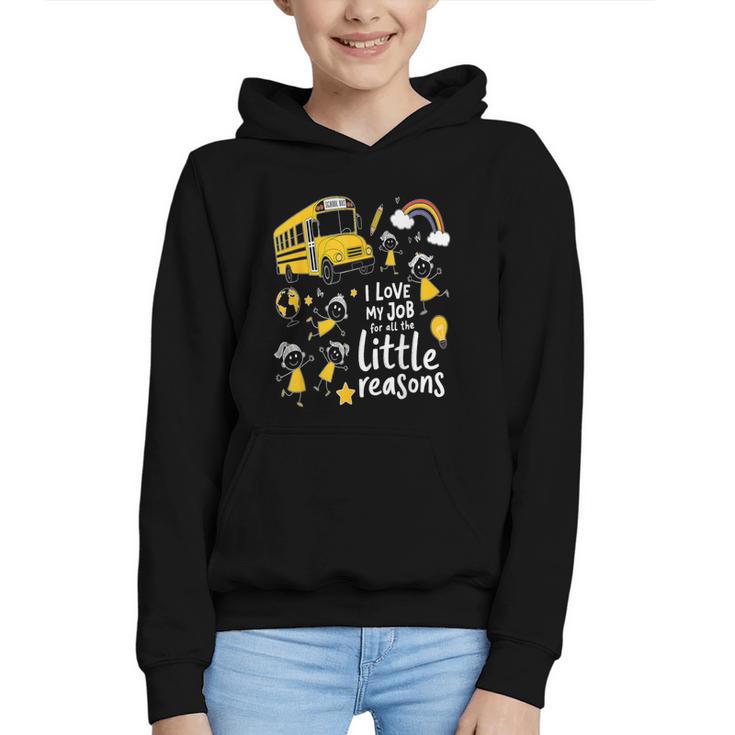 Bus Driver I Love My Job Little Reasons Back To School Graphic Youth Hoodie