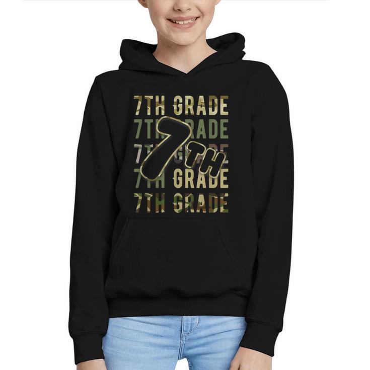 Camo Team Squad 7th Grade Back To School Kids Boys Graphic Youth Hoodie