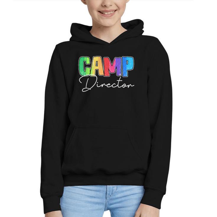 Camp Director Counselor Camper Camping Back To School Graphic Youth Hoodie