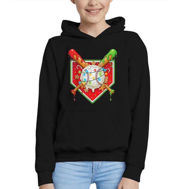 Christmas Baseball Ice Cream Drip Men Women Kids Graphic Youth Hoodie