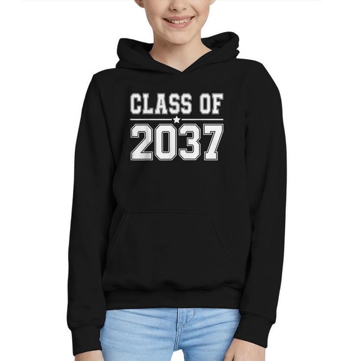 Class Of 2037 Grow With Me Back To School Kindergarten 2037 Graphic Youth Hoodie