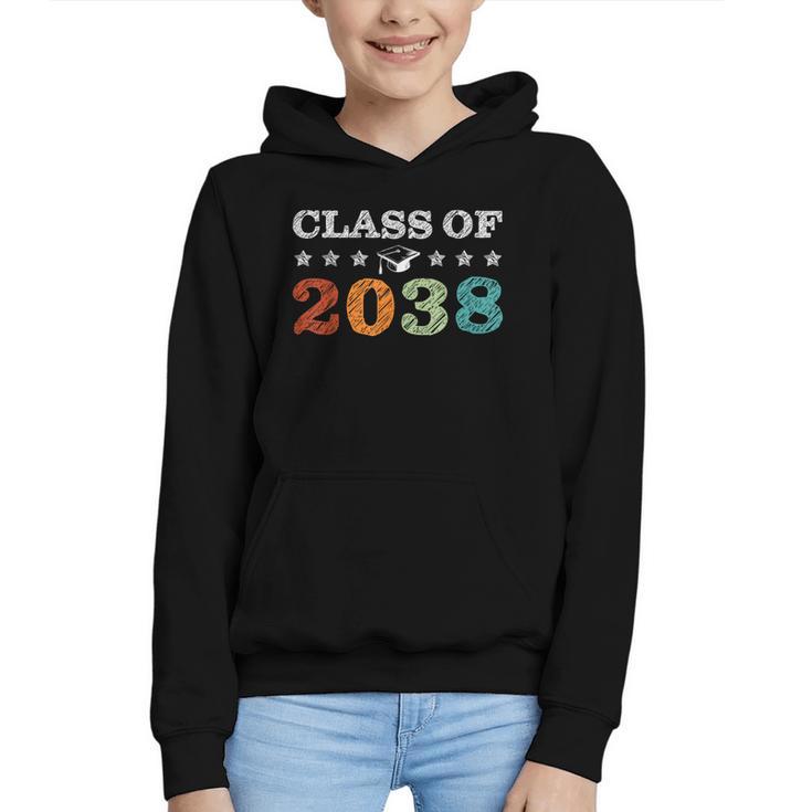 Class Of 2038 Grow With Me First Day School Back To School Graphic Youth Hoodie