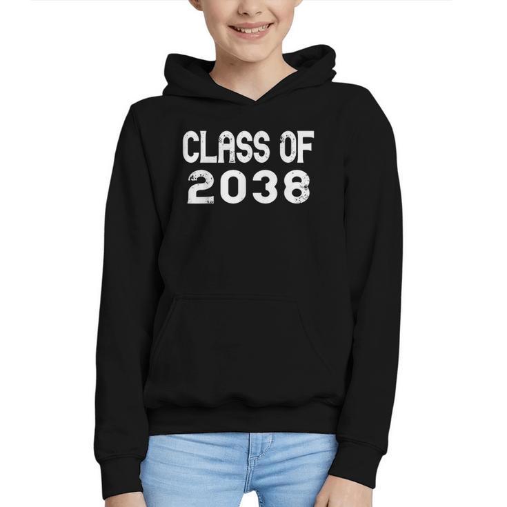 Class Of 2038 Grow With Me Graduation Back To School Graphic Youth Hoodie
