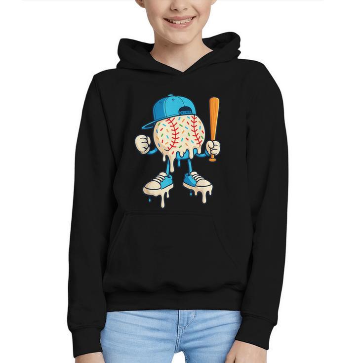 Cool Drip Baseball Shirt Youth Baseball Drip Graphic Youth Hoodie