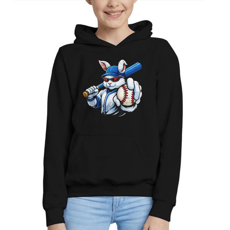 Cool Rabbit Baseball Easter Men Boy Toddler Kid Graphic Youth Hoodie