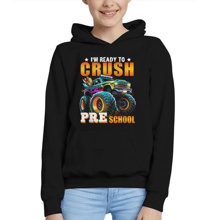 Crush Preschool Monster Truck Back To School Kids Boys Graphic Youth Hoodie