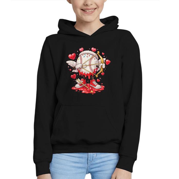 Cupid Baseball Drip Icecream Apparel Youth Boy Valentine Graphic Youth Hoodie
