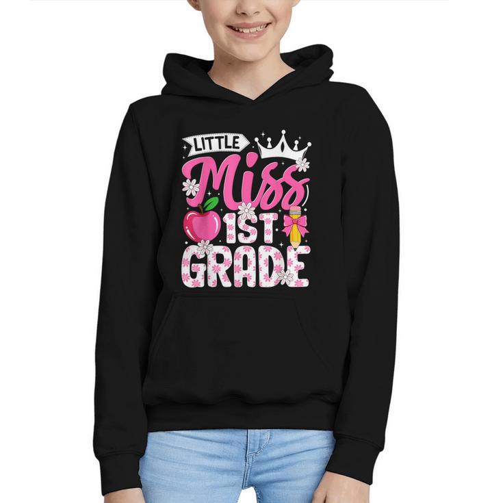 Cute Back To School 1st Grade Girls Kids First Day Of School Graphic Youth Hoodie