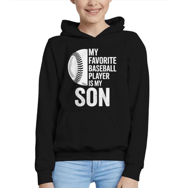 Cute Favorite Baseball Player Is My Son Women Men Graphic Youth Hoodie