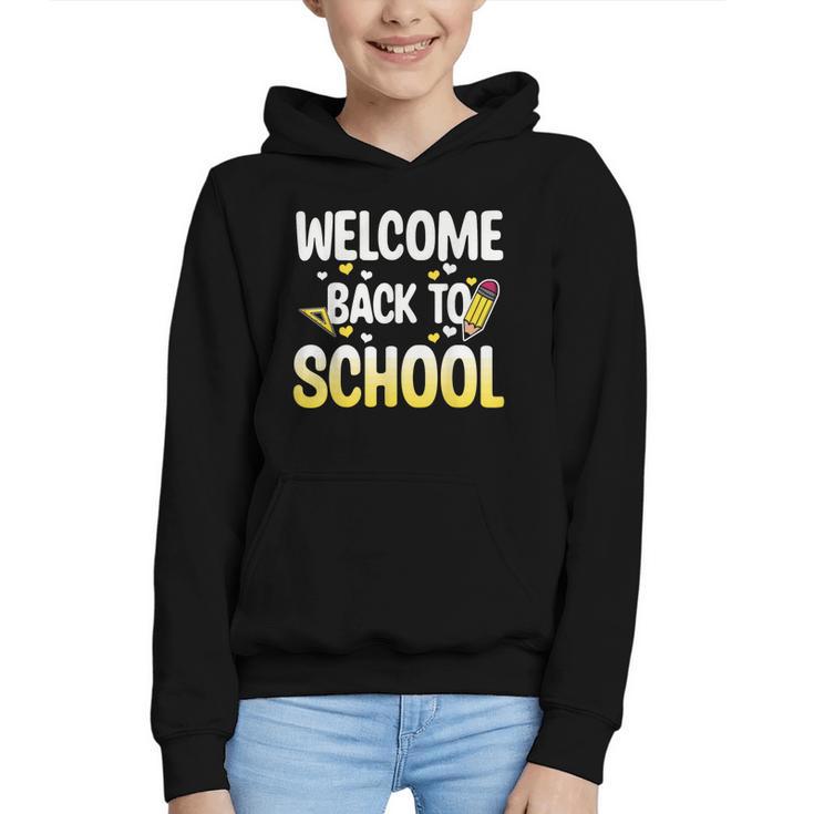 Cute Welcome Back To School 1st Day Back To School First Day Graphic Youth Hoodie