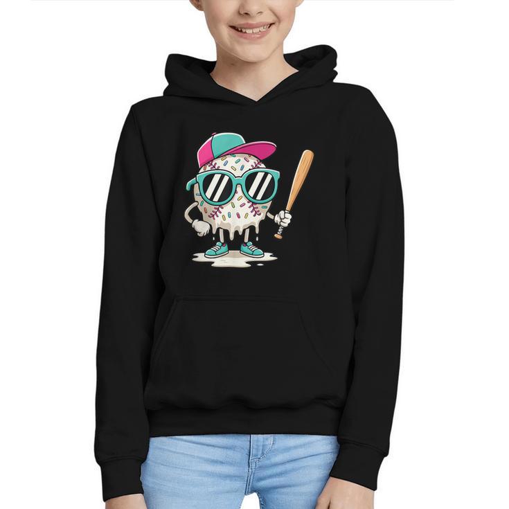 Dripping Baseball Baseball Lover Player Baseballer Graphic Youth Hoodie