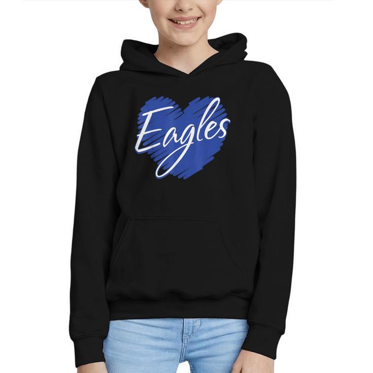 Eagles Heart Back To School Spirit B Graphic Youth Hoodie
