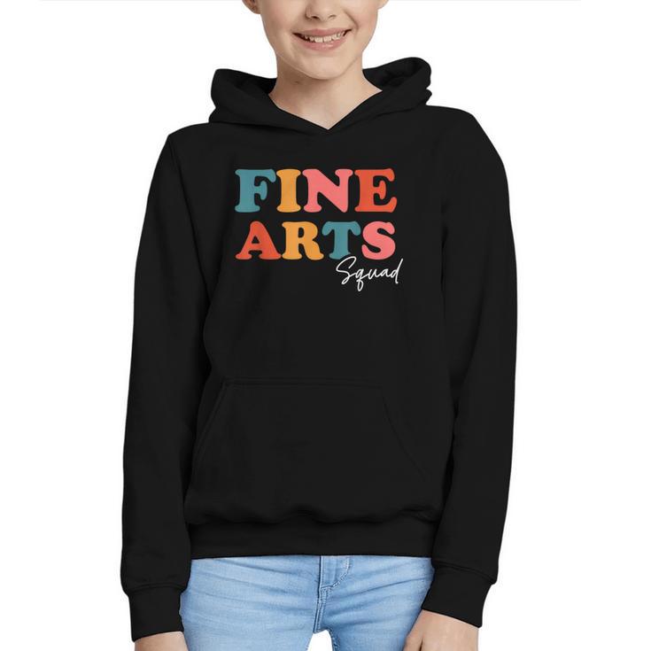 Fine Arts Squad Boho Cute Back To School Fine Arts Graphic Youth Hoodie