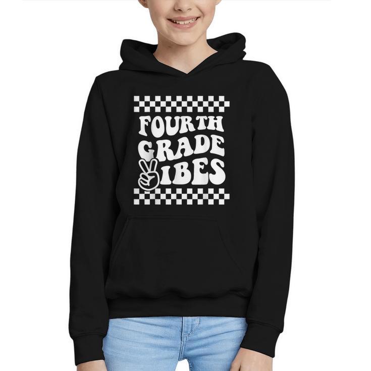 First Day Of Fourth Grade Vibes Girls Back To School Boys Graphic Youth Hoodie