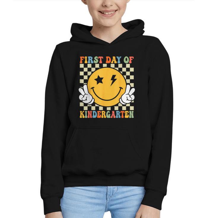 First Day Of Kindergarten Retro Back To School Girls Kids Graphic Youth Hoodie