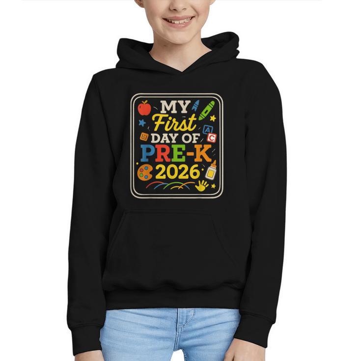 My First Day Of Pre-K 2026 Back To School Kids Graphic Youth Hoodie