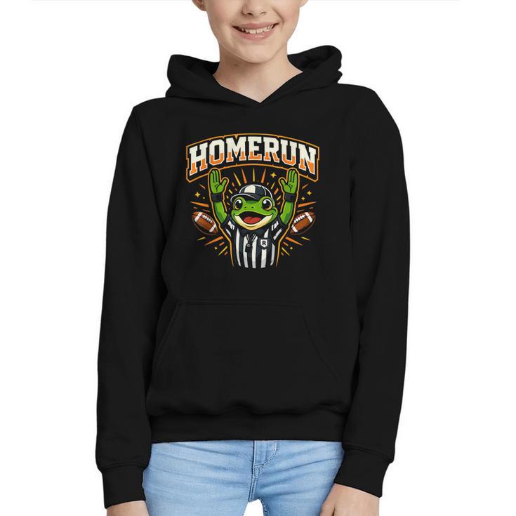 Football Referee Touchdown Baseball Homerun Frog Graphic Youth Hoodie