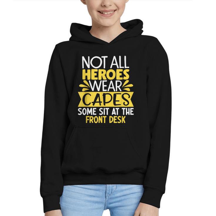 Front Office Desk Administrator Back To School Reception Graphic Youth Hoodie