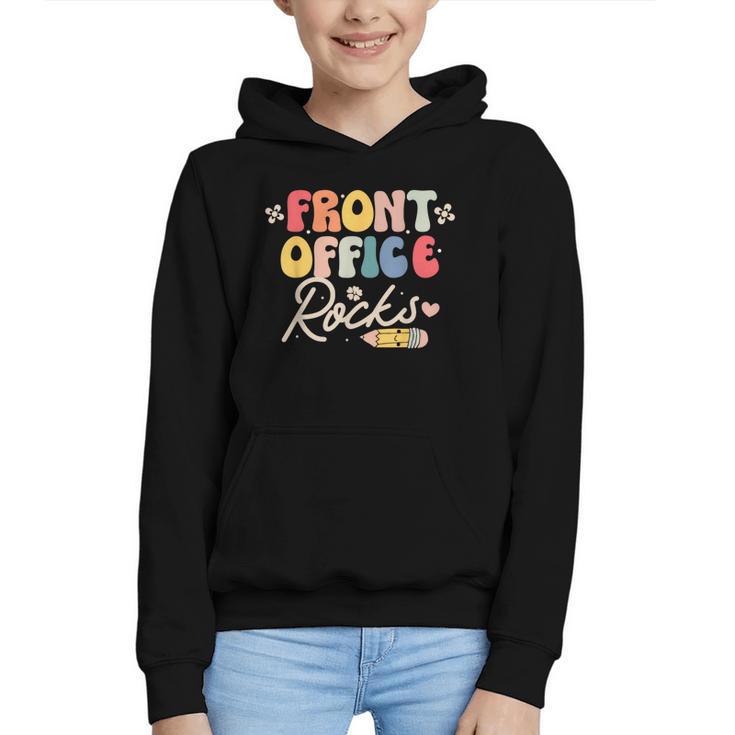 Front Office Rocks Back To School Secretary Admin Staff Tee Graphic Youth Hoodie