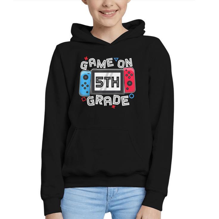 Game On 5th Grade Back To School Video Gamer Boys Kids Graphic Youth Hoodie
