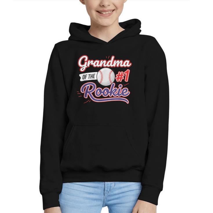 Grandparent Grandma Of The 1 Rookie Baseball Graphic Youth Hoodie