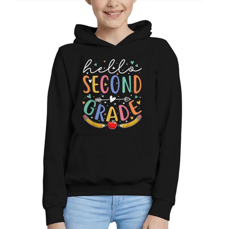 Hello 2nd Grade Tshirt Second Grade Back To School Graphic Youth Hoodie