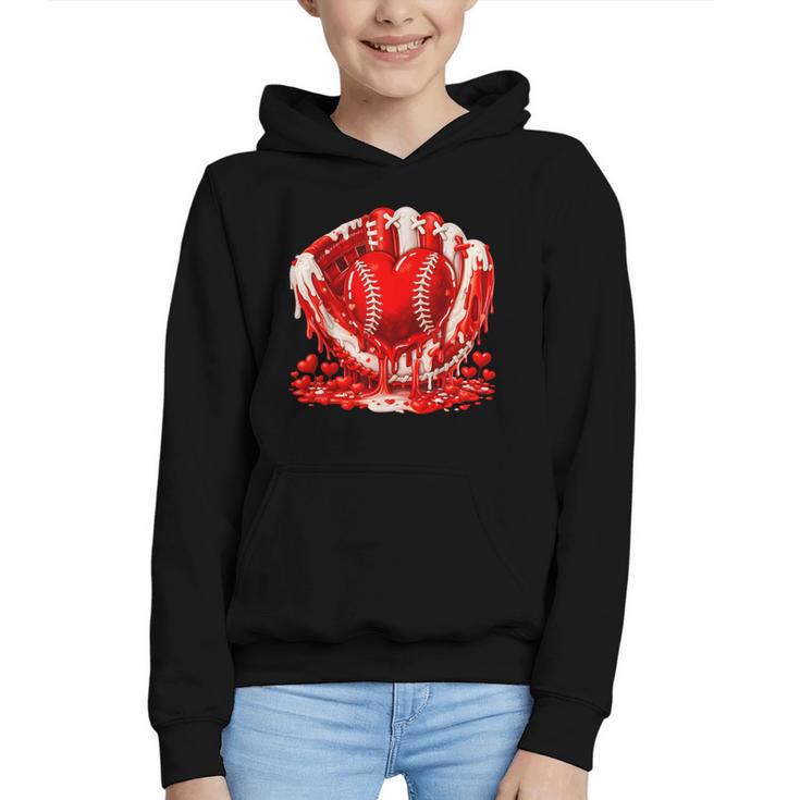 Ice Cream Drip Heart Valentines Day Baseball Boys Youth Kids Graphic Youth Hoodie Ice Cream Drip Heart Valentines Day Baseball Boys Youth Kids Graphic Youth Hoodie