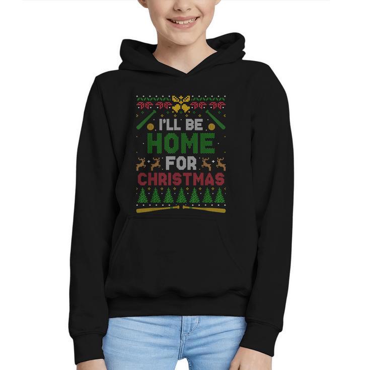 I’Ll Be Home For Christmas Baseball Ugly Sweater Graphic Youth Hoodie I’Ll Be Home For Christmas Baseball Ugly Sweater Graphic Youth Hoodie