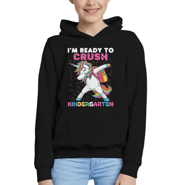 I'm Ready To Crush Kindergarten Unicorn Back To School Graphic Youth Hoodie