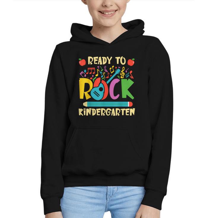 I'm Ready To Rock Kindergarten Guitar Back To School Boys Graphic Youth Hoodie