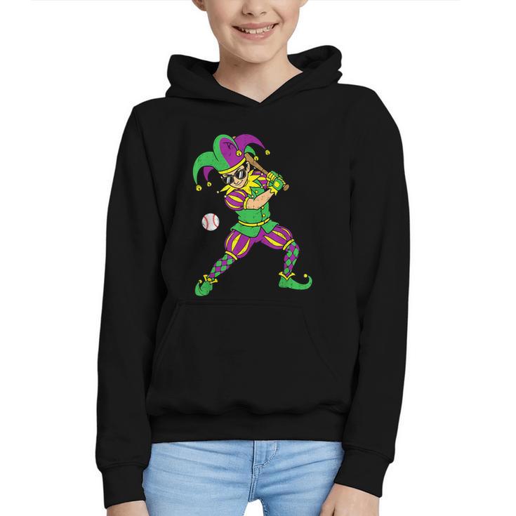 Jester Baseball Mardi Gras Carnival Sport Men Boy Teen Kids Graphic Youth Hoodie