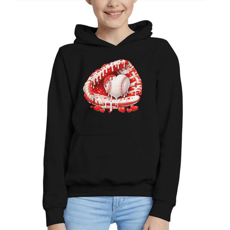 Kid Drip Ice Cream Baseball Heart Catcher Valentines Day Boy Graphic Youth Hoodie Kid Drip Ice Cream Baseball Heart Catcher Valentines Day Boy Graphic Youth Hoodie